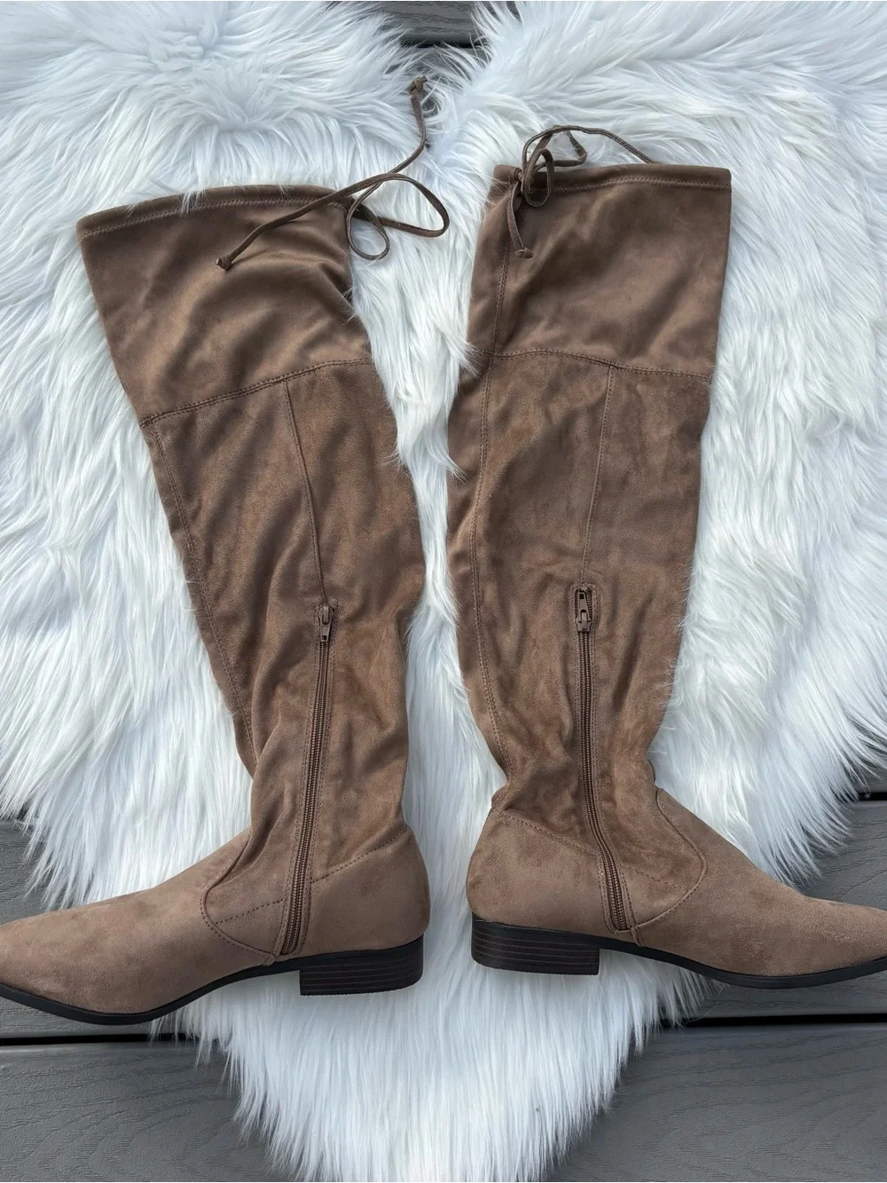 Suede Knee High Boots
